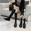 Botas Altas de Cavaleiro para Pessoas Baixas, Botas, Botas de Couro, Novo Estilo Coreano 2025, Estilo Casual para Trabalho, Botas Acima do Joelho