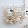 Cesta Colgante Cesta de Almacenamiento Cesta Pequeña para Colgar en la Pared Cocina Baño Cesta Gancho Cosméticos Cesta Colgante de Plástico Moderna para Baño