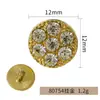 Botones metálicos de lujo incrustados con siete diamantes, botones de diamante cosidos a mano de aleación de zinc, botones decorativos para chaquetas estilo Chanel, cárdigans de pelo