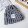 Gorro de lana estilo coreano para mujer, gorro de punto con flores, para otoño e invierno, con protección para las orejas, cálido y combinable, ideal para ducharse en la cara.