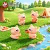 Mini figura de oso de pan de dibujos animados para micropaísaje, decoración de jardín DIY, adorno de escritorio mini