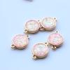 Serie de ópalo de imitación colgante redondo doble colgante joyería de exportación de comercio exterior accesorios de bolsa de oro de 14K material para pulsera Cielo Estrellado diy