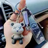Llavero de Oso Pareja Cielo Estrellado de Moda y Genial Set de Cortaúñas Regalo para Amigos Colgante de Bolso Dibujo Animado Exquisito y Lindo