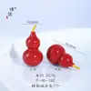 Puzuo Accesorios DIY Chapados en Oro de Larga Conservación del Color Colgante de Calabaza Rojo Ancola Cadena para Suéter de Año Nuevo Chino