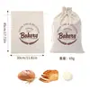 En stock Tela de Algodón Bolsa de Pan con Cordón Reutilizable Bolsa de Pan con Cordón Empaque de Masa Plana Bolsa de Paquete de Algodón y Lino