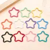 Chaveiro de Mola Estrela de Cinco Pontas Colorido Grande 40,5X41Mm Liga de Alumínio Pintura em Spray Acessórios para Joias DIY