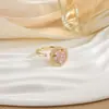 Anillo Giratorio Personalizado para Mujer con Circonita Microincrustada, Elegante y Fresco, Sensación de Alta Gama, Joyería Versátil de Anillo Redondo Full Diamond
