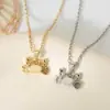 Serie Oceánica Luochen Estilo Europeo y Americano Edición Limitada de Verano Colgante de Collar con Forma de Cangrejo Diseño Creativo Cadena de Clavícula de Moda