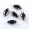 Botones de cristal con pedrería y garras, perforados para coser a mano, con base gruesa, para decoración de tocados, bolsos, ropa y accesorios