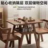 Juego de Mesa Pequeña y Sillas para Balcón, Nuevo Estilo Casual Mesa Pequeña para Tomar Té y Sillas de Madera Maciza Famosas en Internet para Uso en Casa