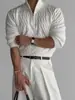 Suéter de Punto Grueso de Cáñamo para Hombre con Media Cremallera, Manga Larga, Moda Versátil, Chaqueta Blanca