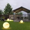 Lámpara de luna impermeable para exteriores, lámpara solar para césped, lámpara decorativa de resina para parque, villa, jardín, paisajismo