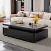 Mesa de Centro de Ardósia para Sala de Estar, Adequada para Apartamentos Pequenos, Simples e Luxuosa com um Toque de Alto Padrão, Mesa de Chá Retangular