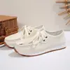 Zapatos náuticos retro para mujer, disponibles en tres colores, con cordones y suela plana, mocasines casuales, zapatos para mujer de talla grande transfronterizos, pedido único