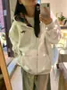 Cárdigan Americano Retro a Cuadros en Contraste con Cremallera Sudadera con Capucha para Mujer 2025 Otoño e Invierno Nuevo Chaqueta Pequeña Holgada