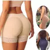 Pantaloncillos de Malla con Encaje Transfronterizos Acolchados Levanta Glúteos con Insertos para Mujer, Boxer de Control de Abdomen y Realce de Cadera