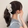 Pinza para Cola de Caballo con Lazo Floral de Malla Fina, Pinza Banana para la Parte Trasera de la Cabeza, Elegante Pasador de Primavera para Medio Peinado para Mujeres