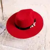 Nuevo sombrero para mujer de otoño e invierno 2015 sombrero de copa de ala ancha estilo británico sombrero de copa de punto para otoño e invierno sombrero de jazz sombrero de pareja