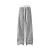 Calças masculinas de outono com estampa de zebra de uma marca moderna e chique em estilo americano, com um caimento de alta qualidade, cool e relaxado, calças esportivas casuais de perna reta soltas