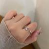 Anillo ajustable con apertura de circonitas de mariposa elegantes y microincrustaciones Super Flash, ligero, de lujo, de alta gama, personalizable y a juego.