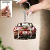 Colgante para mochila con diseño vintage, nuevo accesorio de boda transfronterizo, adorno para llavero, decoración de coche, acrílico para recién casados