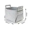 Caja de almacenamiento plegable de fieltro para uso en el hogar y el coche, cesta de almacenamiento con asa, organizador de cesta para artículos varios de escritorio en la sala de estar, bocadillos
