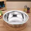 36/38/40 não magnético 1.5mm borda invertida peneira para lavar arroz cozinha aço inoxidável bacia de escoamento furo para lavar arroz escorredor peneira para lavar arroz