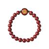 Moda nacional retro elegante elegante elegante pulsera de anillo único de cinabrio blanco para mujer amuleto