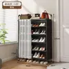 Atacado transfronteiriço de novos sapateiras à prova de poeira para entradas e corredores externos, armários de sapatos com portas, sapateiras simples de várias camadas para uso doméstico