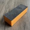 Esmalte de unha preto com areia de 3 lados direto da fábrica, acabamento de unha polido, quadrado, laranja, tofu