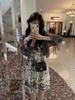 Vestido Hepburn Style Puro Desejo de Manga Curta para Mulheres 2025 Novo Verão Petite Francês Gostosona Cintura Modeladora Look Saia Curta