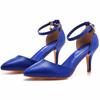 Sandalias de Comercio Exterior de Tamaño Grande de 7 cm Sandalias de Tacón de Aguja Punta Fina Zapatos Blancos de Punta para Mujer Tacones Altos de Comercio Exterior Zapatos de Boda
