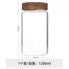 Venta al por mayor Personalizado Vidrio de Borosilicato Tapa de Rosca Vidrio Sellado Frascos de Almacenamiento Contenedores de Vidrio para Granos Almacenamiento de Cocina