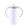 Taza de Acero Inoxidable Recta de Doble Asa Transfronteriza Taza Recta de Sublimación Blanca Boquilla Doble Cubierta Transferencia de Calor Xiao Liangzai Personalización