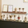 Estante de exhibición de pared de honor, estante recto de montaje en pared, estante de empresa para exhibir trofeos, certificados, medallas, estante de almacenamiento de montaje en pared