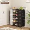 Estante de Zapatos a Prueba de Polvo de Múltiples Capas para Puerta de Casa Dormitorio Ensamblaje Multifuncional Simple con Cortina de Puerta Estante de Almacenamiento de Zapatos Venta al por Mayor