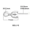 Aguja de Plata de Ley S925 Perforada Semilla de Melón Clip Colgante de Jade Colgante DIY Accesorios de Broche Suministro Mayorista Dropshipping