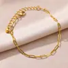 Tobillera de concha y caracola con borlas de venta caliente transfronteriza, tobillera dorada de acero inoxidable impermeable y ajustable, joyería marina, regalo