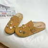Pantuflas Retro Baotou para Mujer Primavera y Otoño 2025 Calzado de Exterior Nuevos Zapatos de Mezclilla Birkenstock Zapatos de Mujer de Moda Zapatos Perezosos