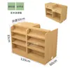 Combinación de mostrador de caja de supermercado moderno simple tienda de conveniencia material de madera maciza tienda para madres y bebés rincón de tienda de snacks bar