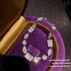 Anel de Cristal com Diamante e Renda de Concha de Casca de Ovo de Caracol, Pulseira de Cristal Rosa de Azeztulita, Anel Exquisito de Nicho
