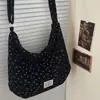 Bolsa de Corduroy para Empanadas de Gran Capacidad Estilo Coreano Ins Otoño Invierno Bolso de Hombro Único Estudiante Trayecto a Clase Bolso Cruzado para Mujer