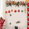 Linternas de Planta Navideña Pegatinas de Pared Pegatinas para Inodoro Pegatinas para Puerta de Baño Fondo Decoración Navideña para el Hogar Pinturas PVC Autoadhesivo