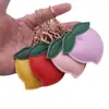 Llavero Colgante de Fruta Melocotón Lindo de Cuero PU de Dibujos Animados Muñeca de Peluche Creativa Encanto para Bolso Venta al por Mayor