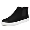 Botines Chelsea para Hombre, Botas Cortas, Zapatos de Caña Alta, Mocasines sin Cordones, Botas Martin de Moda para Hombre, Zapatos de Algodón Cálidos de Invierno para Hombre, Forrados de Felpa