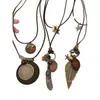 Collar Largo con Colgante de Pluma Zen Bohemio para Mujer, Cadena Versátil para Suéter de Estilo Étnico Vintage, Nuevo Accesorio de Estilo Chino