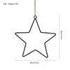 Adorno de Pentagrama Hueco de Hierro Forjado DIY Anillo de Hierro de Pentagrama Estrella de Hierro Forjado Decoración Navideña para Ventana y Puerta