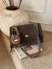 Bolso de Hombro Retro de Retazos Mate con Cadena para Mujer 2025 Invierno Nuevo Elegante Casual de Gran Capacidad