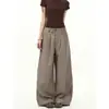 Pantalones Largos Casuales Diseño de Cintura Estilo Old Money cl Pierna Ancha Plisado Textura de Lino Caída Holgada Tendencia Marca Hombres Mujeres