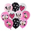 Decoración Fiesta de Cumpleaños de Minnie Mickey Mickey Mouse Niña Globo de Látex de 12 Pulgadas Set Suministros de Decoración